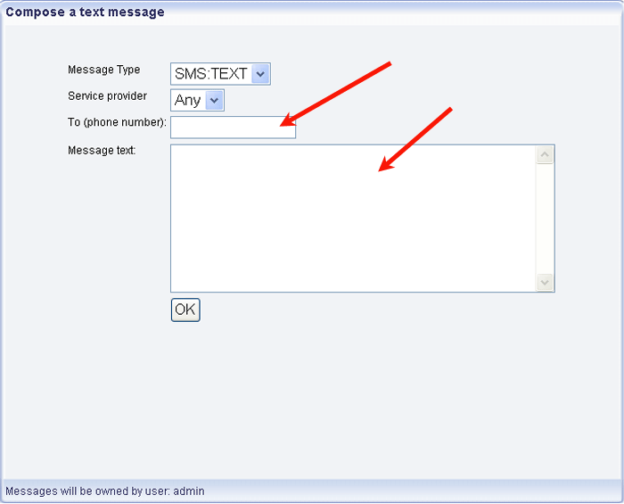 message editing panel