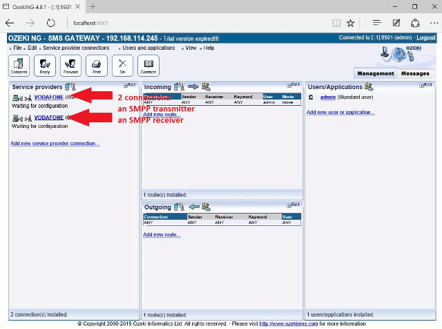 setting up two connections for load balancing