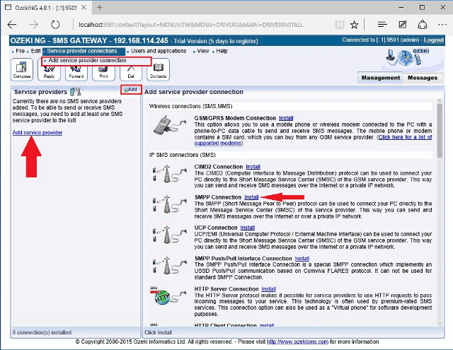 install the smpp software