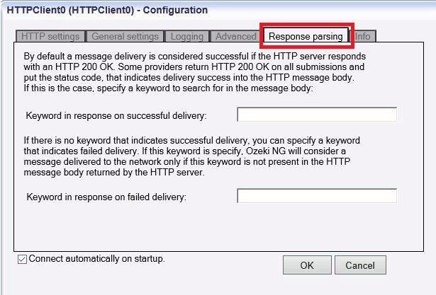 response parsing tab