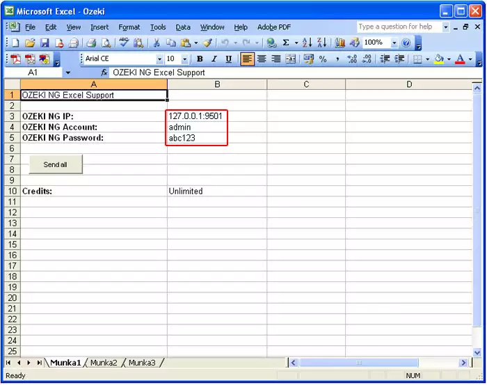 configure the excel macro connection