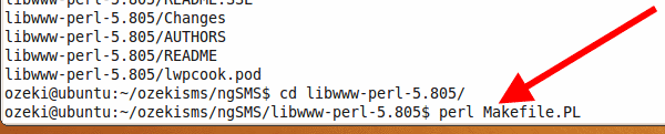 perl makefile.pl