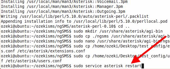 restart asterisk