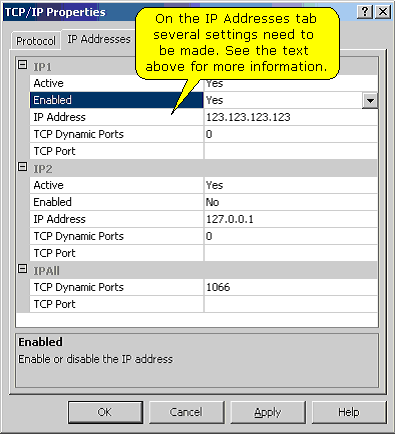 ip addresses settings