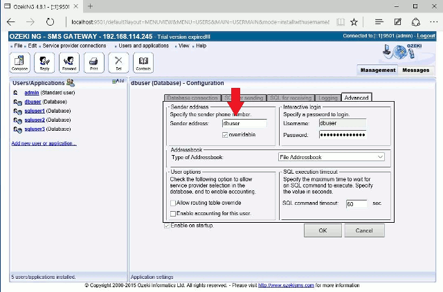 how to rewrite the senders address