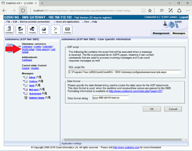 find the asp script location