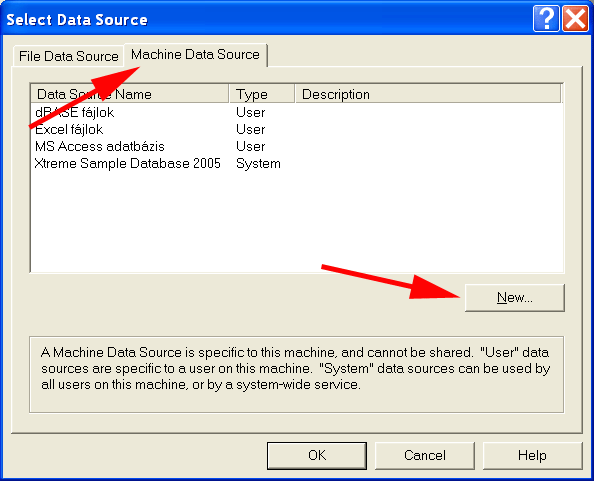 build a machine data source