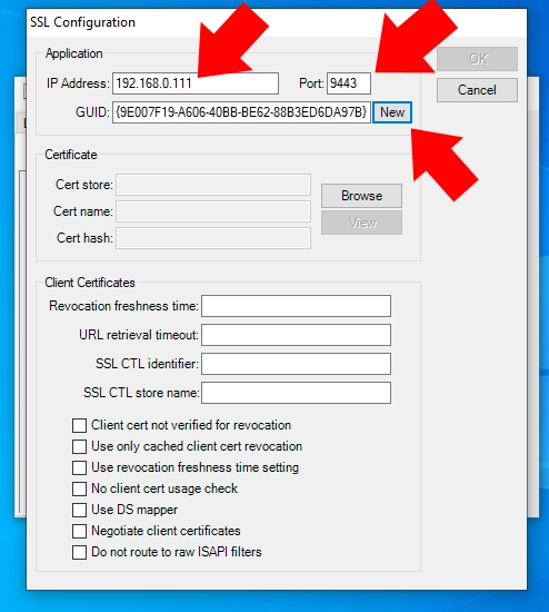 set an ssl configuration