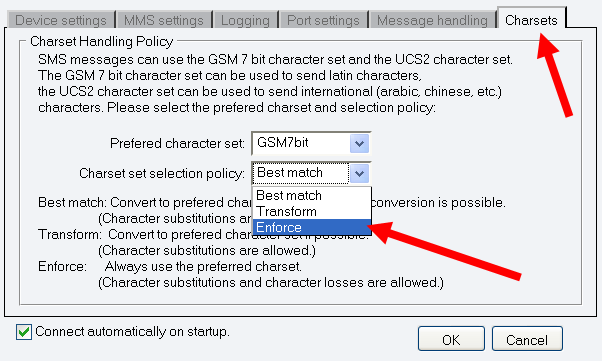 selecting the enforce policy