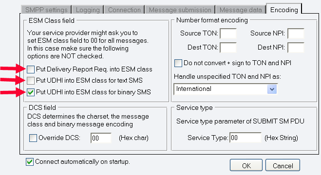 esm class field settings