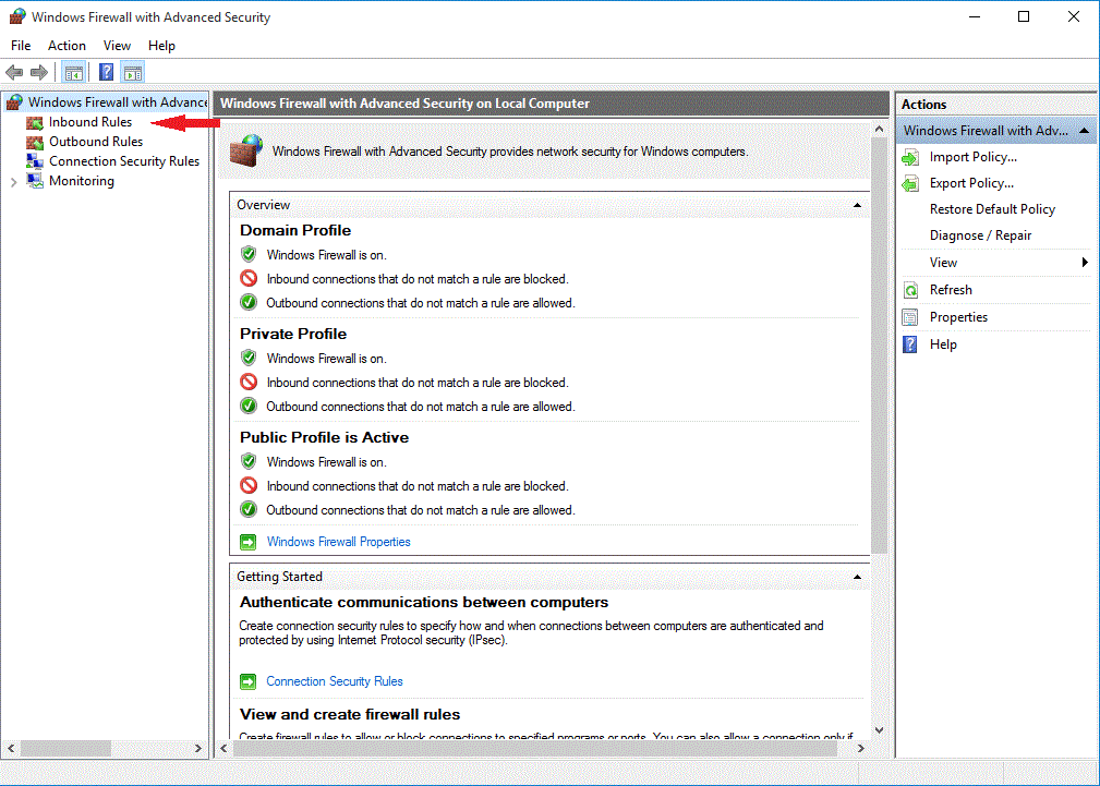 advanced settings page