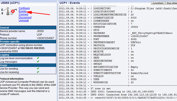 logs are in the events menu