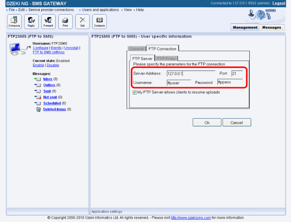 ftp server settings