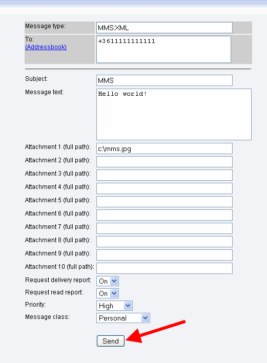send an mms