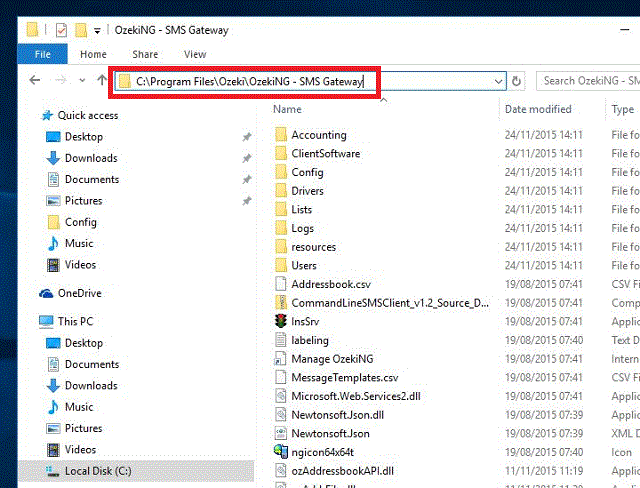 go to ozeki ng sms gateways directory