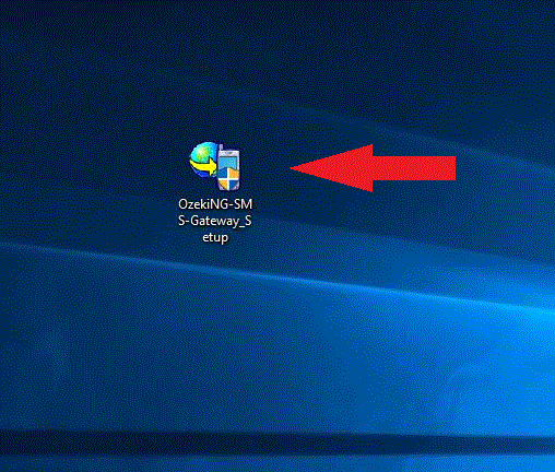 ozeki ng sms gateway installed on the computer