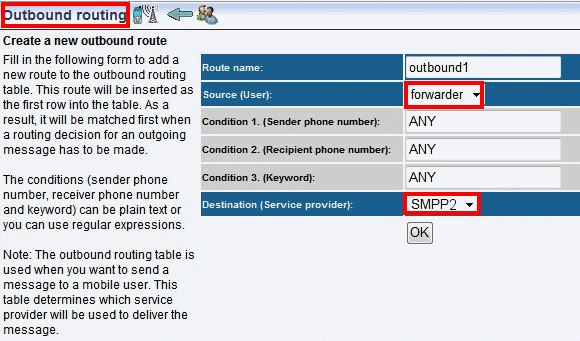 outbound routing