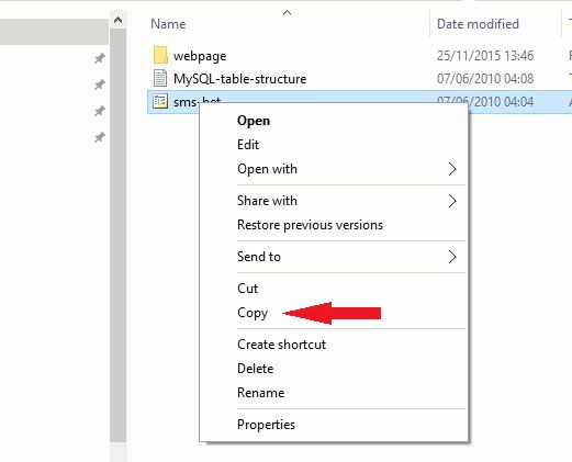 copy the sms bet aspx fil