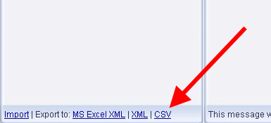 exporting to csv file