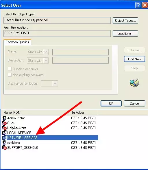 select network service