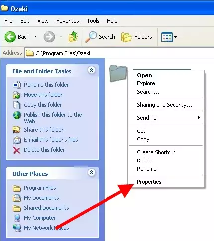 installation folder of ozeki ng sms gateway