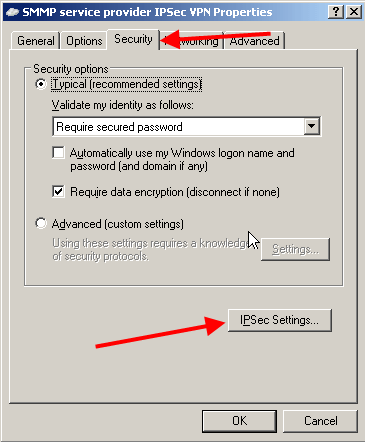 ipsec settings