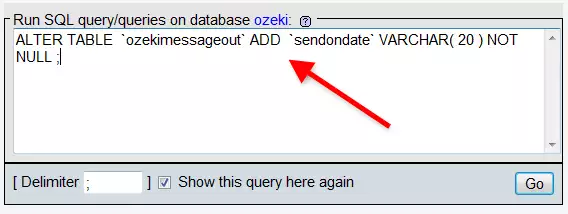 add a sendondate column