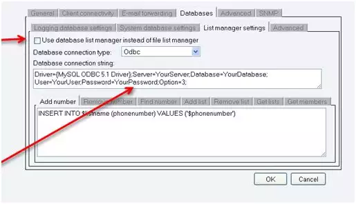 setting up list management database