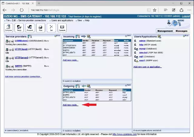 adding a new routing rule