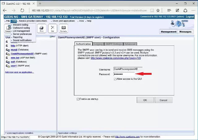 generating username and password