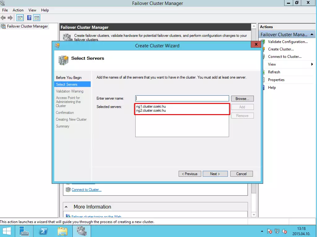 adding an ip address to the nodes