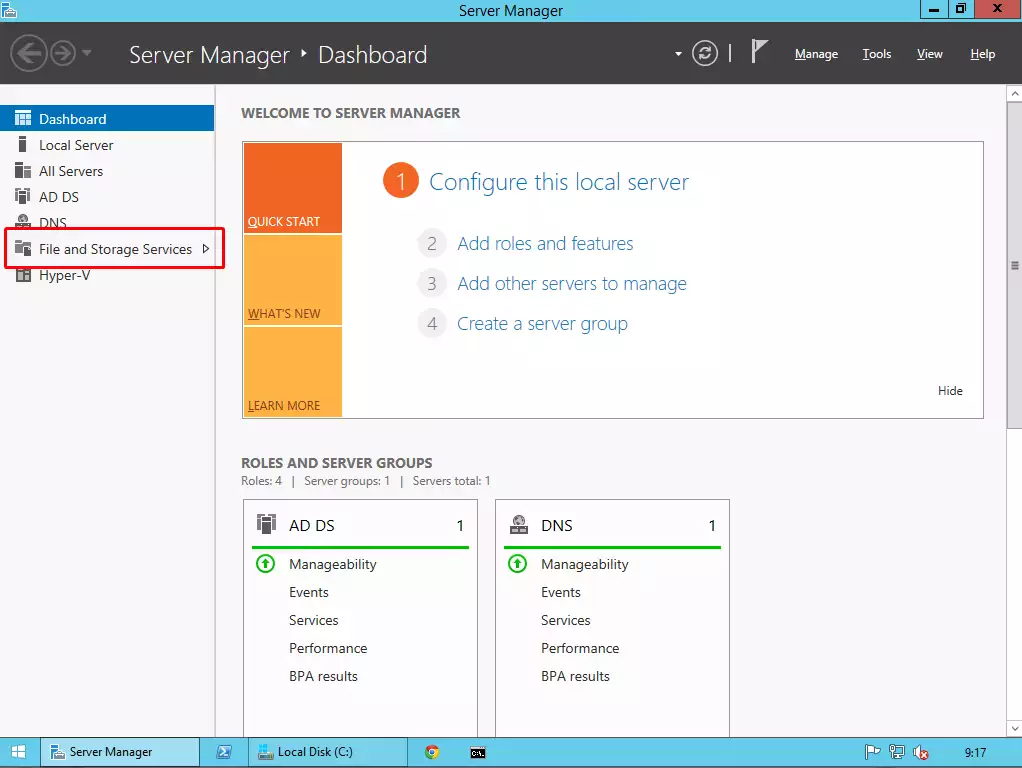 selecting file and stroage service for the cluster