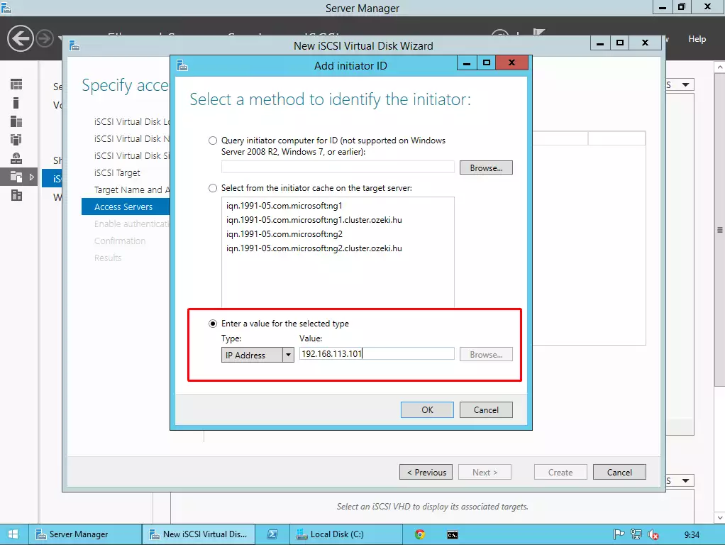 providing the two ip addresses where the two ozeki ng sms gateway will be installed