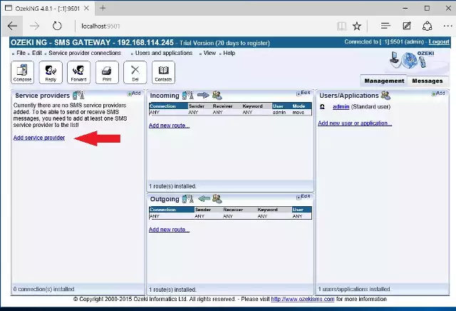 adding new service provider connection