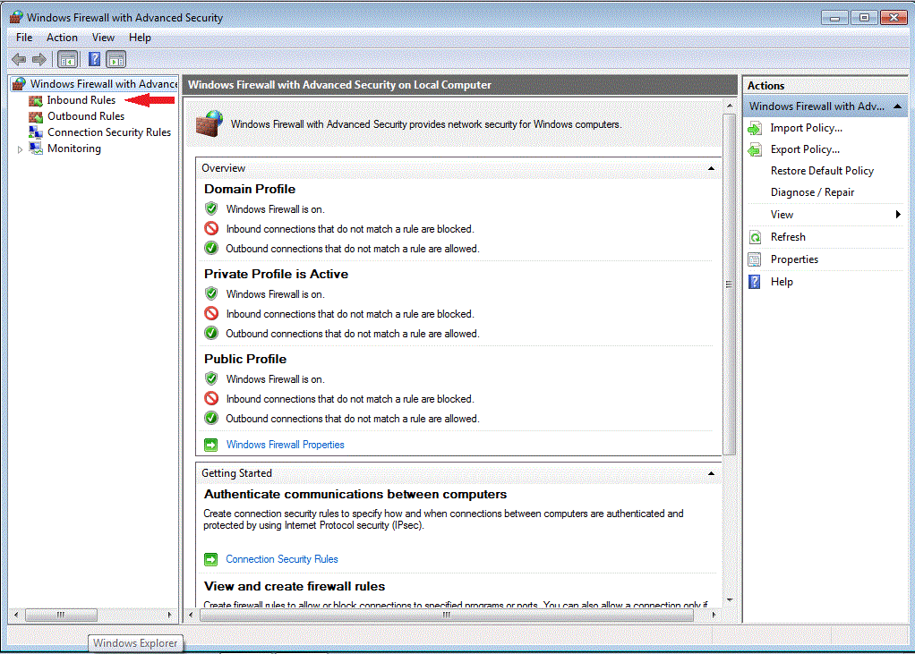 advanced setting page