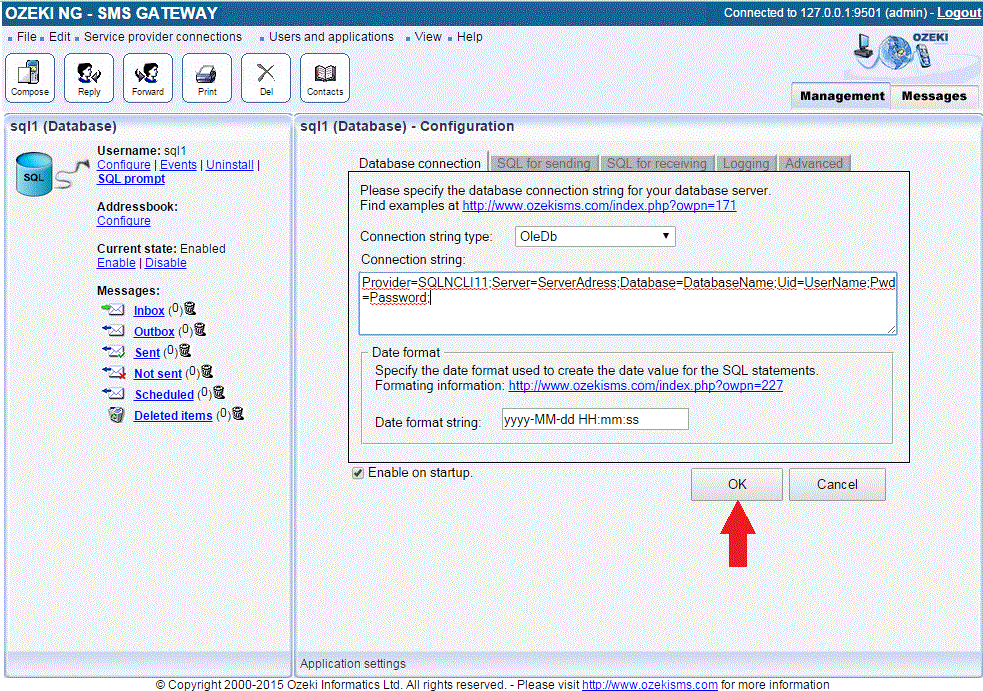 connection string