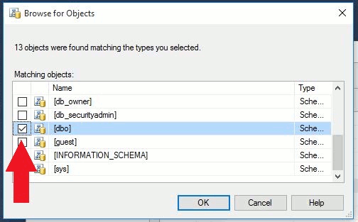 select the schema