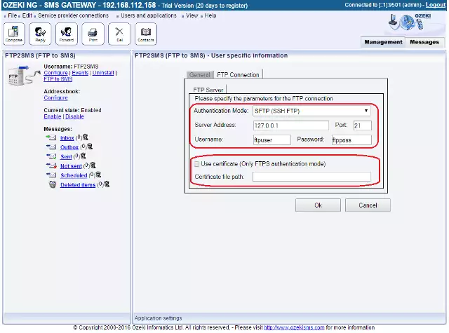 ftp server settings