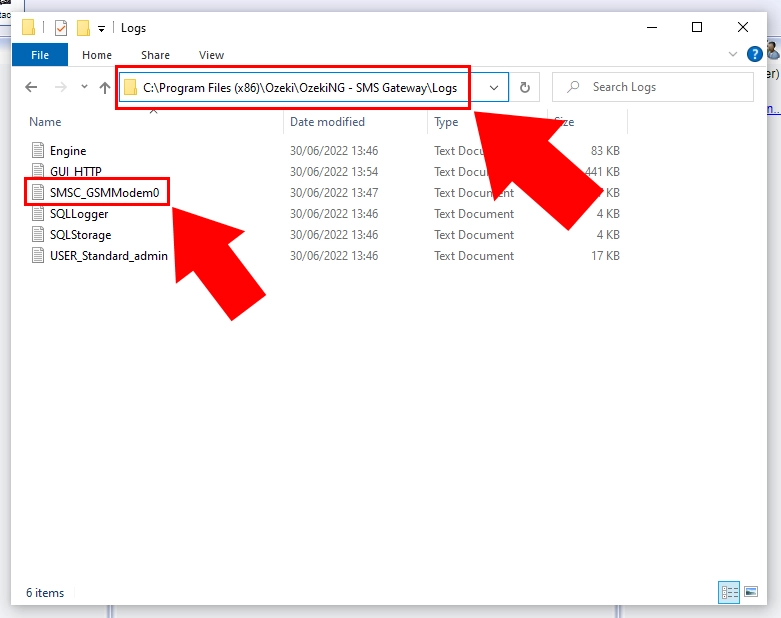 log file location